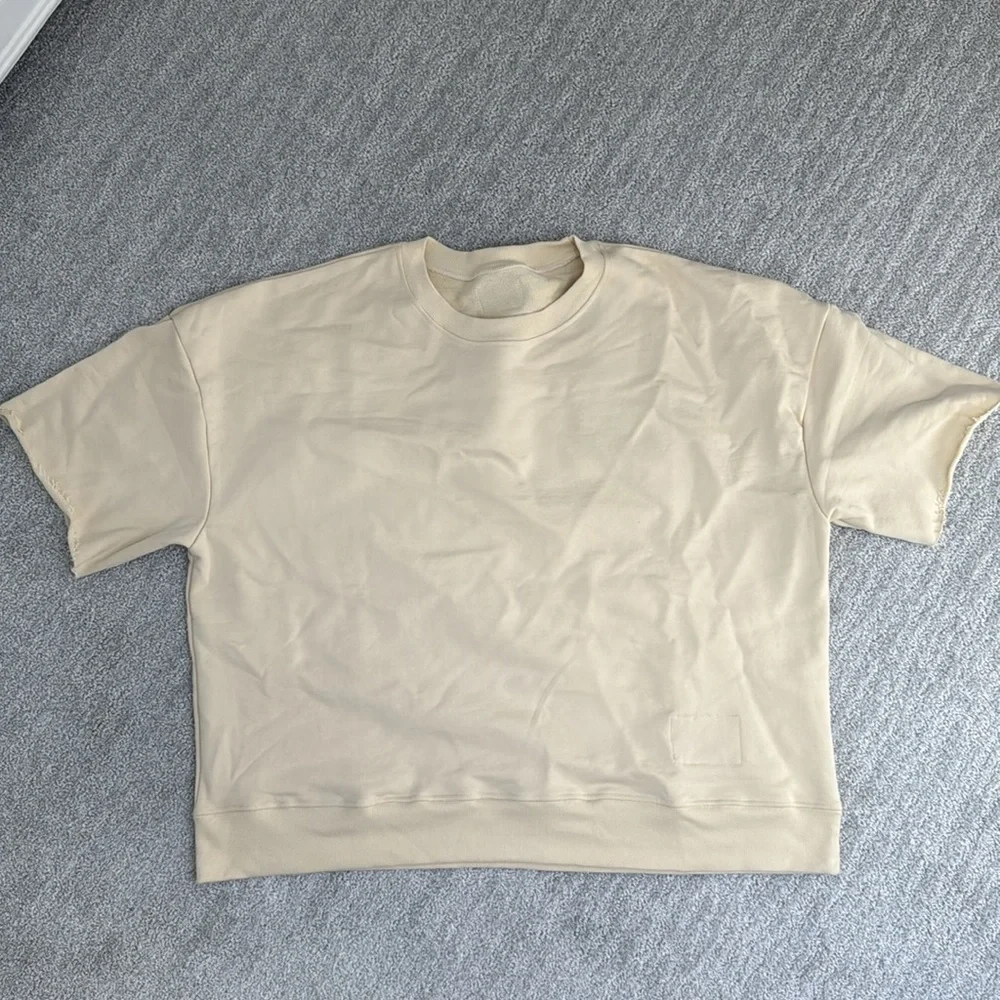 Daily Drills Cropped Sleeve Crew - Sand - Picture 3 of 7